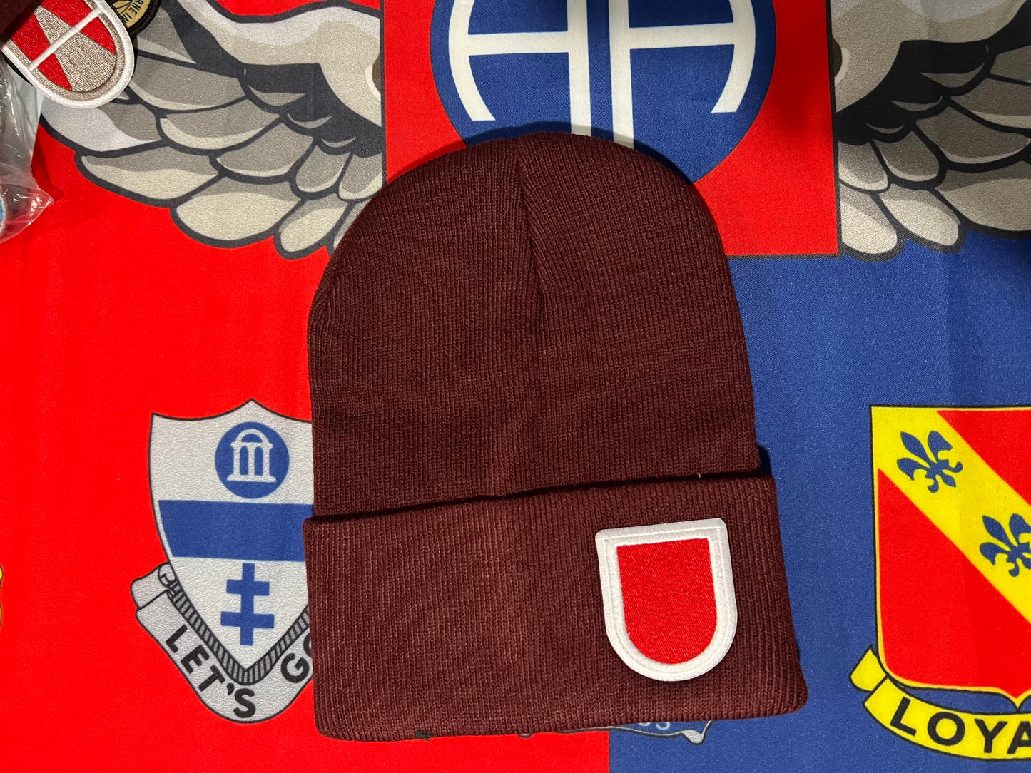 307th Division Engineer Battalion Maroon Beanie