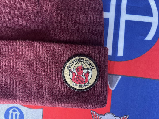 1 504th Red Devil Maroon Beanie