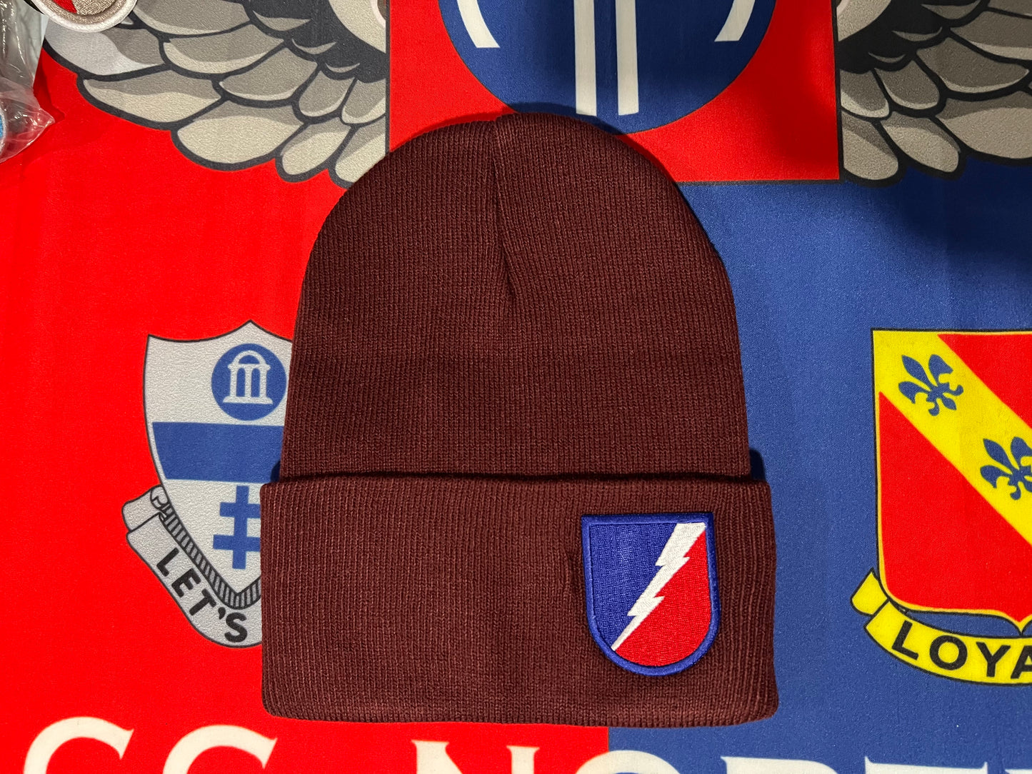 82nd Sustainment Maroon Beanie